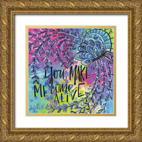 Come Alive Gold Ornate Wood Framed Art Print with Double Matting by Wieners, Valerie