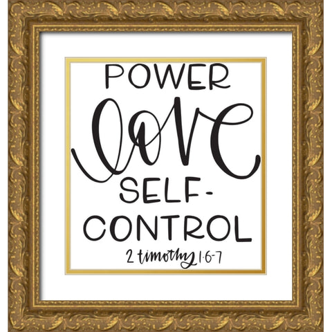 Power of Love Gold Ornate Wood Framed Art Print with Double Matting by Wieners, Valerie