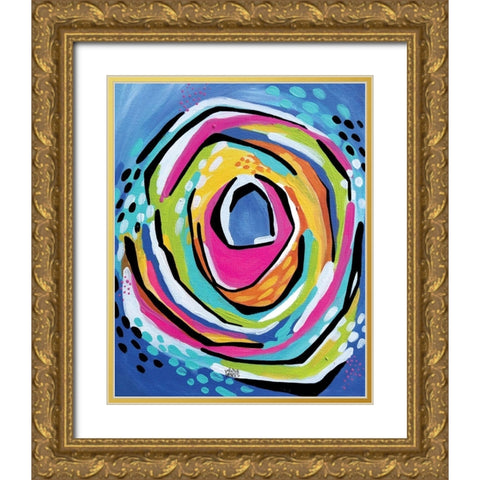 Abstract III Gold Ornate Wood Framed Art Print with Double Matting by Wieners, Valerie