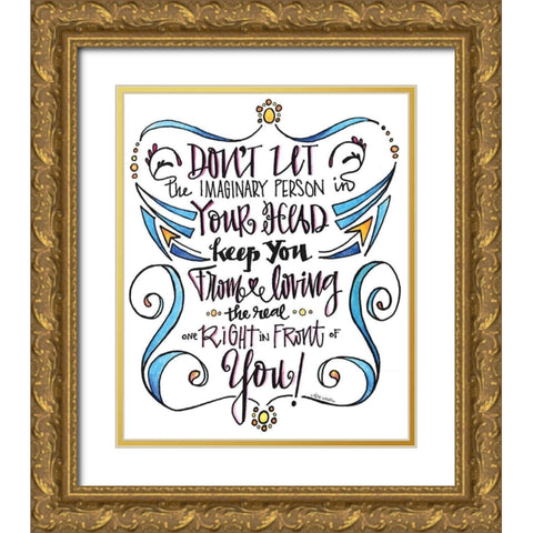Imaginary Person Gold Ornate Wood Framed Art Print with Double Matting by Wieners, Valerie