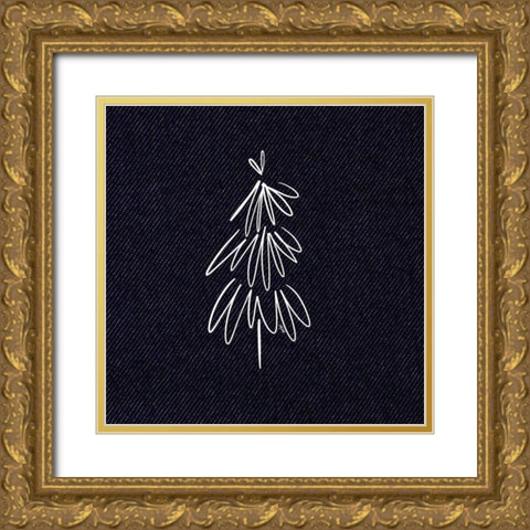 Christmas Tree III Gold Ornate Wood Framed Art Print with Double Matting by Wieners, Valerie
