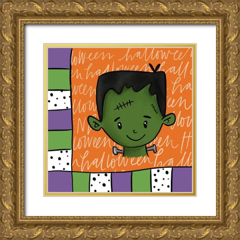 Frankensteins Monster Gold Ornate Wood Framed Art Print with Double Matting by Wieners, Valerie