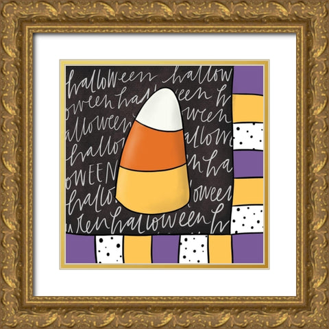 Candy Corn Gold Ornate Wood Framed Art Print with Double Matting by Wieners, Valerie