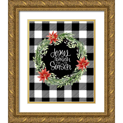 Reason for the Season Gold Ornate Wood Framed Art Print with Double Matting by Wieners, Valerie