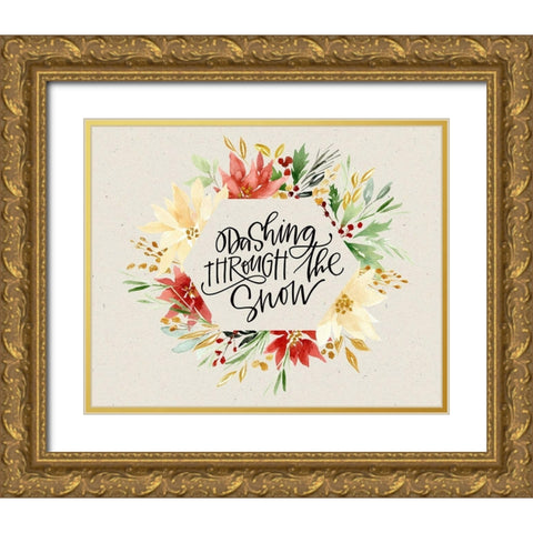 Dashing Gold Ornate Wood Framed Art Print with Double Matting by Wieners, Valerie