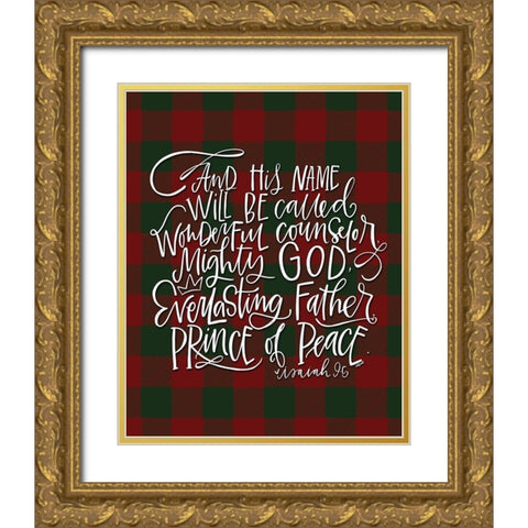 Mighty God Gold Ornate Wood Framed Art Print with Double Matting by Wieners, Valerie