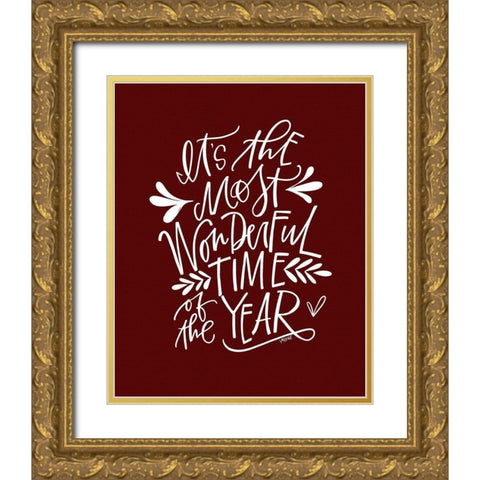 Wonderful Time Gold Ornate Wood Framed Art Print with Double Matting by Wieners, Valerie