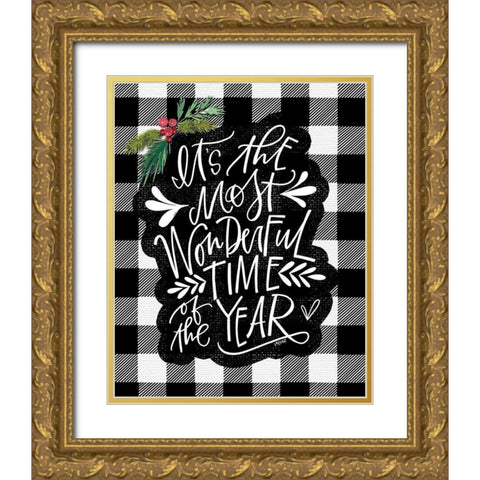 Wonderful Time Gold Ornate Wood Framed Art Print with Double Matting by Wieners, Valerie