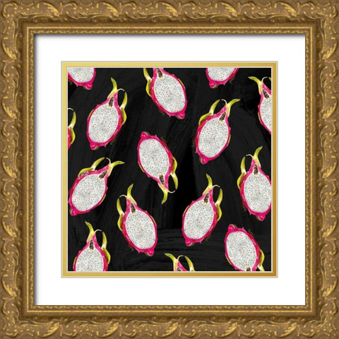 Dragon Fruit Pattern II Gold Ornate Wood Framed Art Print with Double Matting by Wieners, Valerie