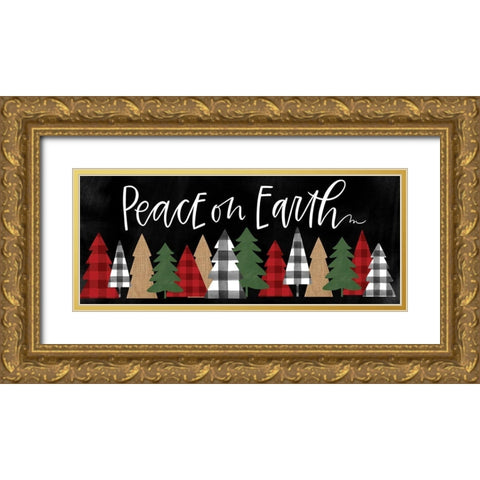 Peace on Earth Gold Ornate Wood Framed Art Print with Double Matting by Wieners, Valerie