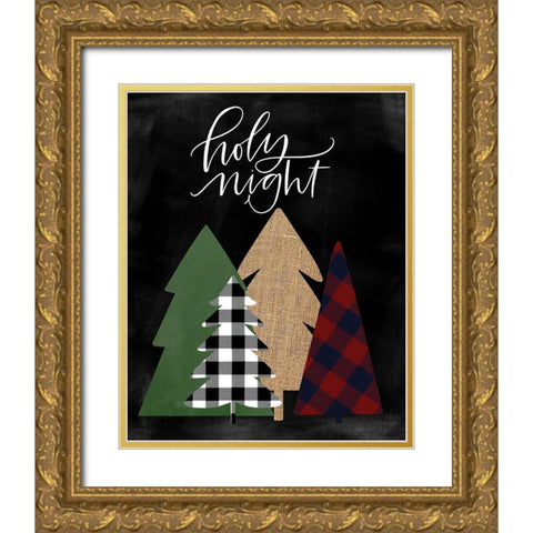 Holy Night Gold Ornate Wood Framed Art Print with Double Matting by Wieners, Valerie