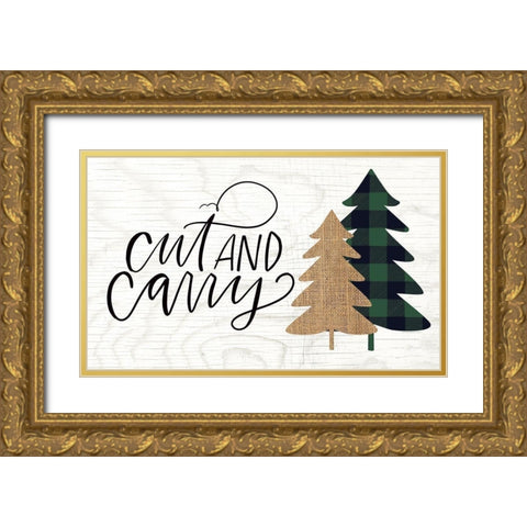 Cut and Carry II Gold Ornate Wood Framed Art Print with Double Matting by Wieners, Valerie