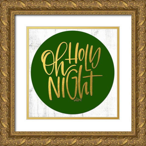 Holy Night Gold Ornate Wood Framed Art Print with Double Matting by Wieners, Valerie