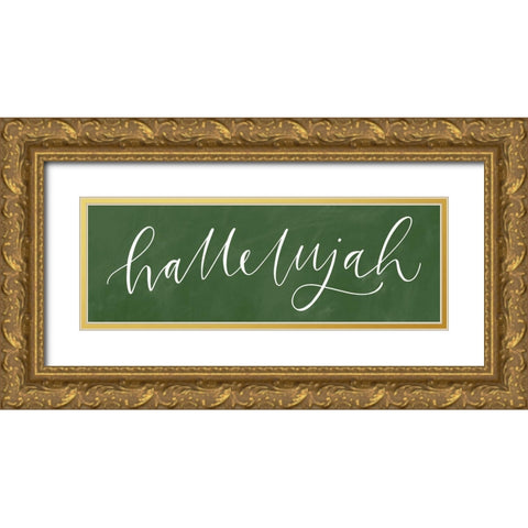 Hallelujah Gold Ornate Wood Framed Art Print with Double Matting by Wieners, Valerie