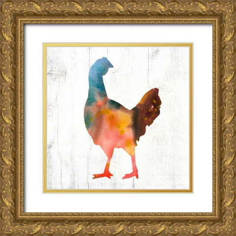 Hen IV Gold Ornate Wood Framed Art Print with Double Matting by Wieners, Valerie