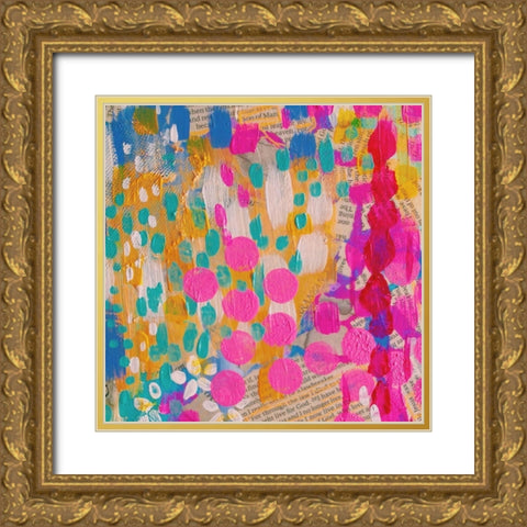 Cheer II Gold Ornate Wood Framed Art Print with Double Matting by Wieners, Valerie