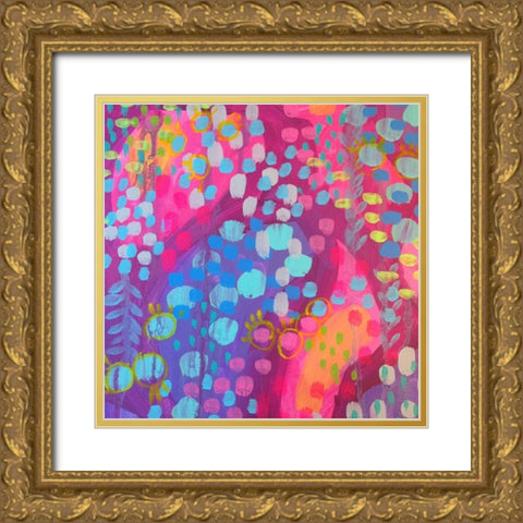 Dots I Gold Ornate Wood Framed Art Print with Double Matting by Wieners, Valerie