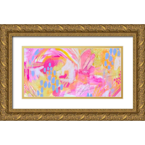 Bright Bliss Gold Ornate Wood Framed Art Print with Double Matting by Wieners, Valerie