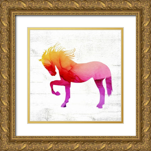 Horse I Gold Ornate Wood Framed Art Print with Double Matting by Wieners, Valerie