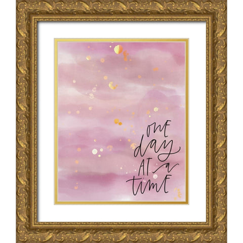 One Day Gold Ornate Wood Framed Art Print with Double Matting by Wieners, Valerie