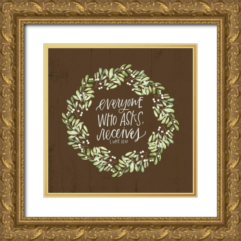 Everyone Gold Ornate Wood Framed Art Print with Double Matting by Wieners, Valerie