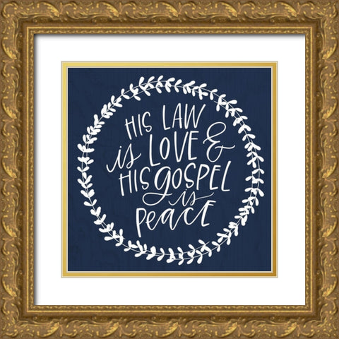 His Law Gold Ornate Wood Framed Art Print with Double Matting by Wieners, Valerie