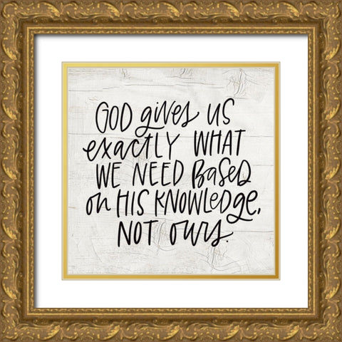 God Gives Gold Ornate Wood Framed Art Print with Double Matting by Wieners, Valerie