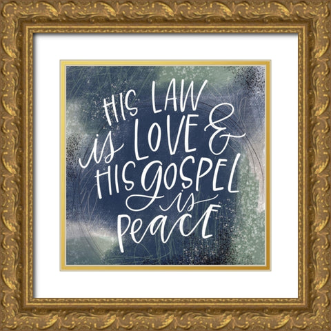 Law Gold Ornate Wood Framed Art Print with Double Matting by Wieners, Valerie