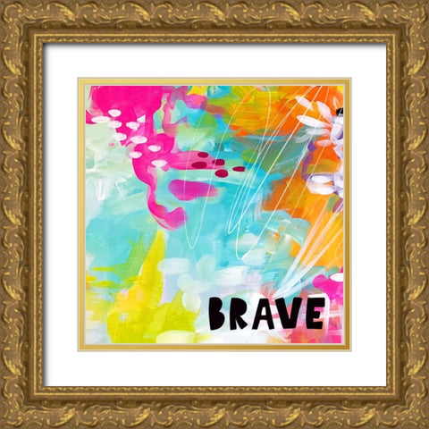 Brave Gold Ornate Wood Framed Art Print with Double Matting by Wieners, Valerie