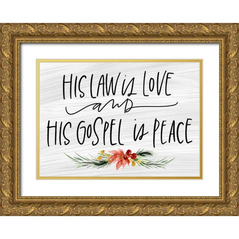 Law Is Gold Ornate Wood Framed Art Print with Double Matting by Wieners, Valerie