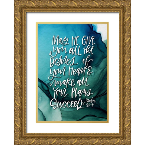 Desires Gold Ornate Wood Framed Art Print with Double Matting by Wieners, Valerie