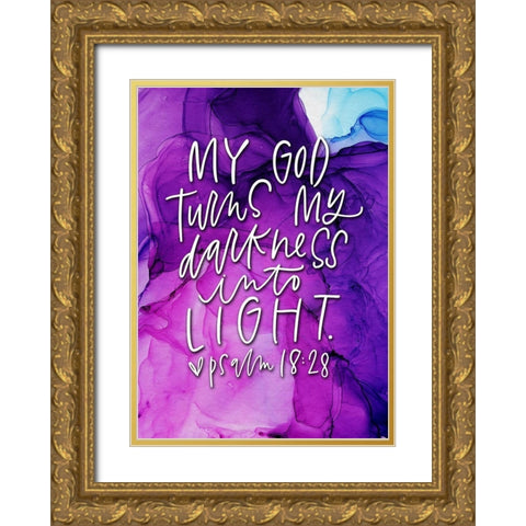 My God Gold Ornate Wood Framed Art Print with Double Matting by Wieners, Valerie