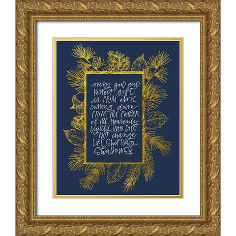 James 2 Gold Ornate Wood Framed Art Print with Double Matting by Wieners, Valerie