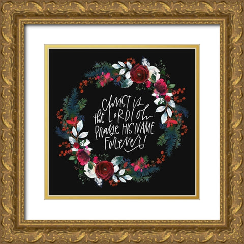 Christ Gold Ornate Wood Framed Art Print with Double Matting by Wieners, Valerie