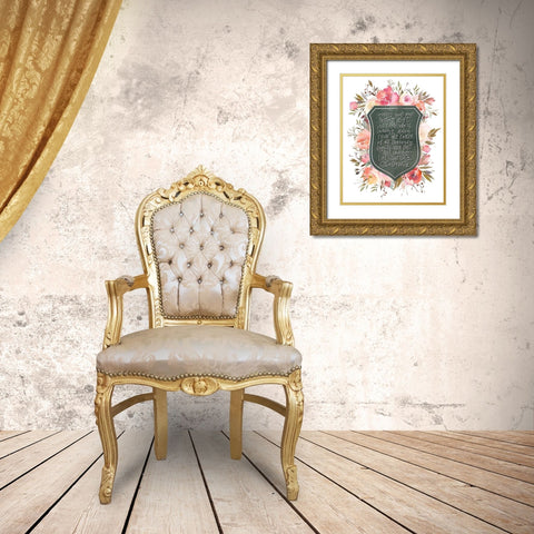 Every Good Gold Ornate Wood Framed Art Print with Double Matting by Wieners, Valerie