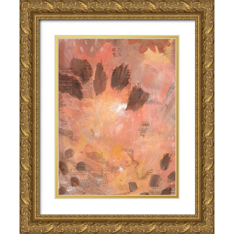 Fall Colors Gold Ornate Wood Framed Art Print with Double Matting by Wieners, Valerie
