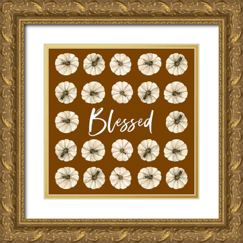 Blessed Fall Gold Ornate Wood Framed Art Print with Double Matting by Wieners, Valerie