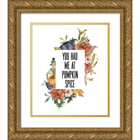 Pumpkin Spice II Gold Ornate Wood Framed Art Print with Double Matting by Wieners, Valerie