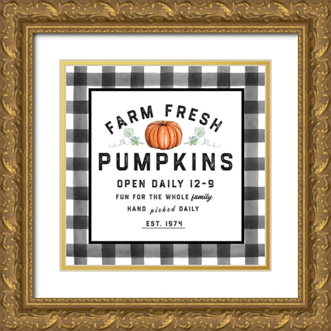 Farm Fresh Gold Ornate Wood Framed Art Print with Double Matting by Wieners, Valerie