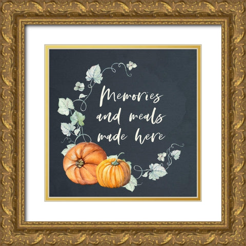 Fall Memories Gold Ornate Wood Framed Art Print with Double Matting by Wieners, Valerie