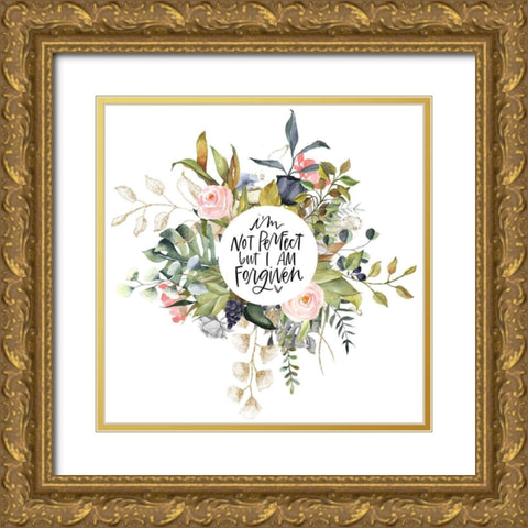 Not Perfect Gold Ornate Wood Framed Art Print with Double Matting by Wieners, Valerie