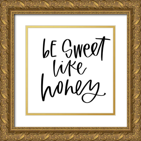 Sweet Like Honey Gold Ornate Wood Framed Art Print with Double Matting by Wieners, Valerie