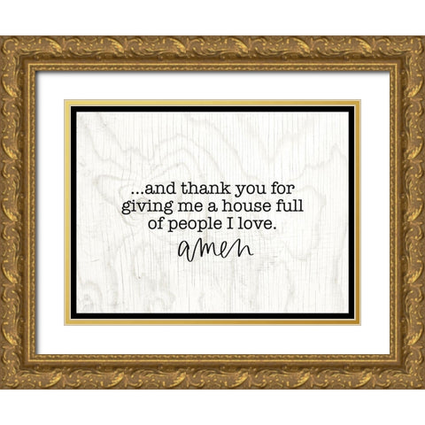 House Full Gold Ornate Wood Framed Art Print with Double Matting by Wieners, Valerie