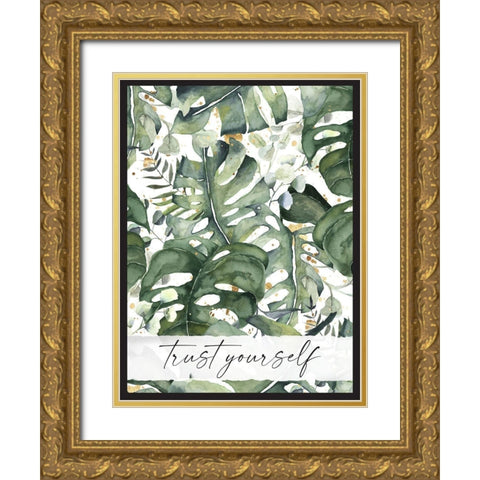 Self Care Gold Ornate Wood Framed Art Print with Double Matting by Wieners, Valerie
