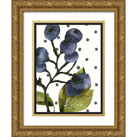 Relax Gold Ornate Wood Framed Art Print with Double Matting by Wieners, Valerie