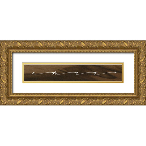 Amen Gold Ornate Wood Framed Art Print with Double Matting by Wieners, Valerie