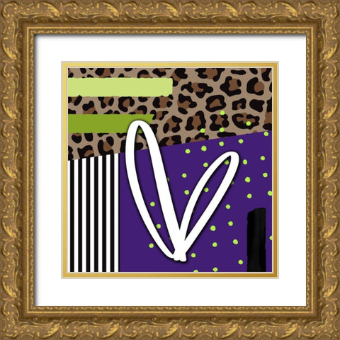 Max Glam Heart Gold Ornate Wood Framed Art Print with Double Matting by Wieners, Valerie