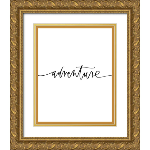 Adventure Gold Ornate Wood Framed Art Print with Double Matting by Wieners, Valerie