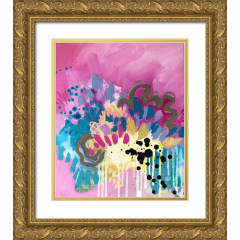 Abstract III Gold Ornate Wood Framed Art Print with Double Matting by Wieners, Valerie