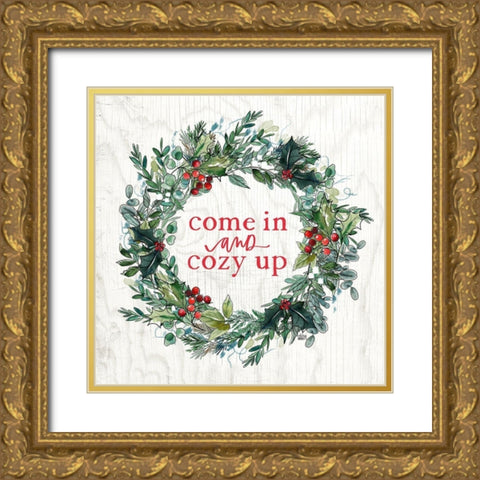 Come In Gold Ornate Wood Framed Art Print with Double Matting by Wieners, Valerie